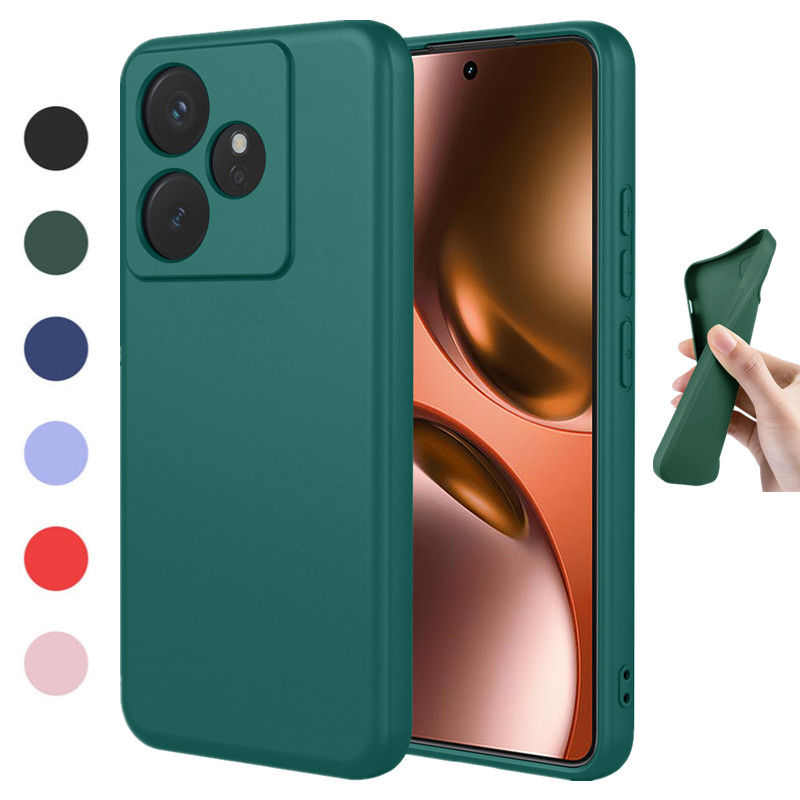 Realme Gt 6 - เคสซิลิโคนเหลวแบบยืดหยุ่นสำหรับ Realme GT 7 Pro 7T