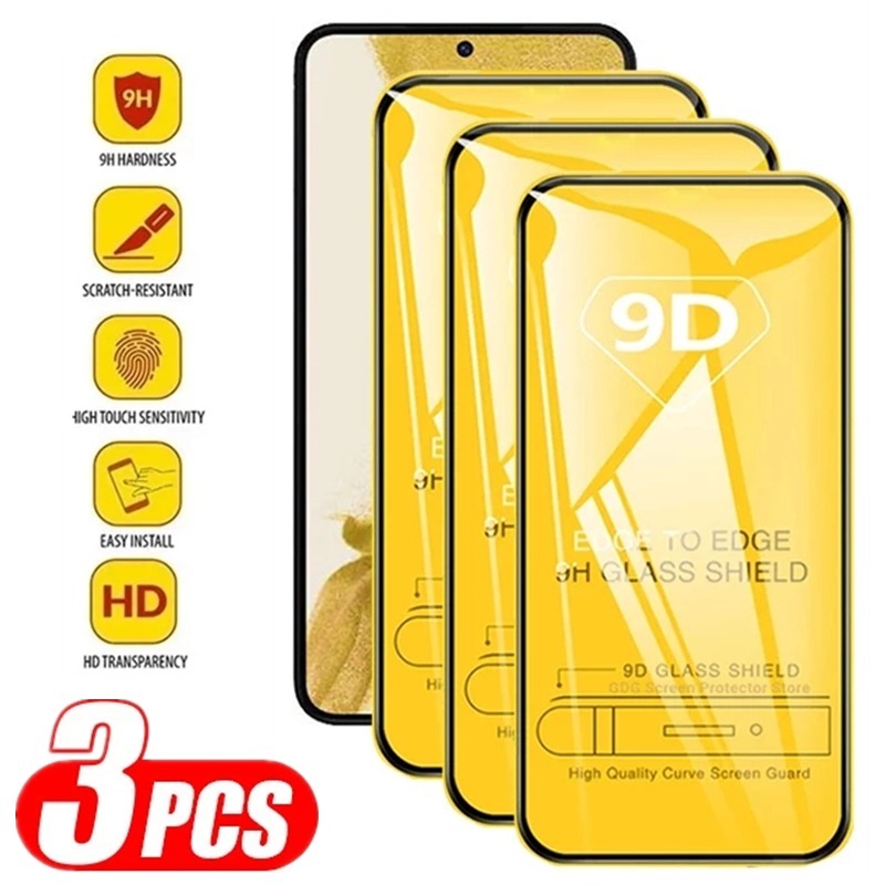 Realme Gt 6 - 3Pcs 9D คลุมทั้งหมดป้องกันหน้าจอสําหรับ Realme 10 8