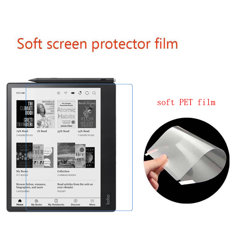 Matte Anti Glare Screen - เคลียร์เอชดี/เคลือบป้องกันแสงสะท้อนป้องกันหน้าจอฟิล์มพลาสติกสำหรับโคโบ เอลิปซา 2 อี 10.3 นิ้ว,