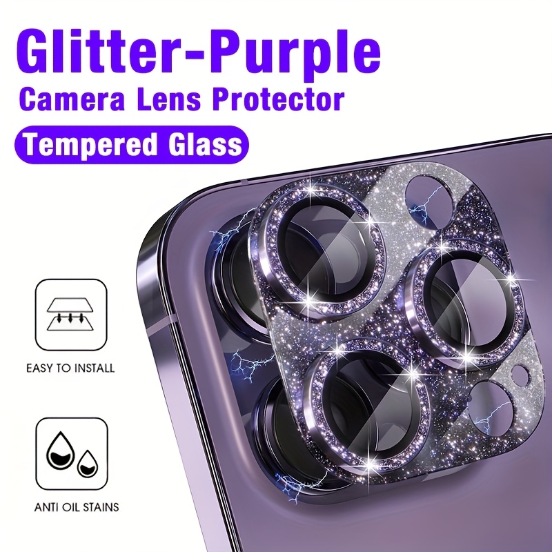 1 ชิ้น Glitter-สีม่วงตัวป้องกั - Tempered Glass Screen 9H บทวิจารณ์และราคา