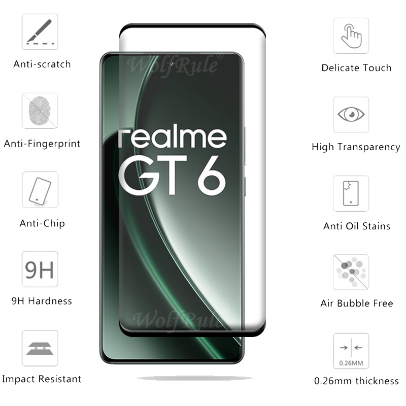 กระจกนิรภัย6ใน1สำหรับ Realme G - Realme Gt 6 บทวิจารณ์และราคา
